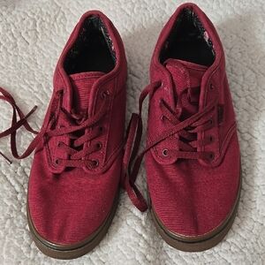 Vans Burgandy Canvas Sneakers